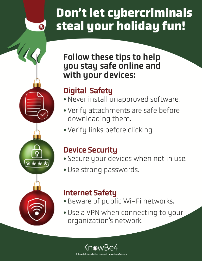 Don't let cybercriminals steal your holiday fun! infographic